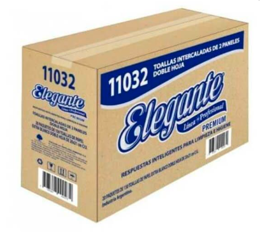 Toallas De Mano Intercaladas Premium Doble Hoja Elegante 11032
