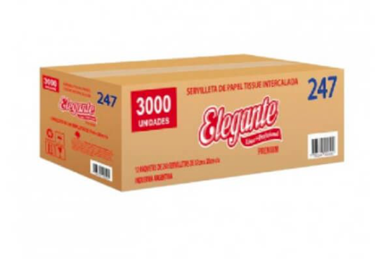 Caja Servilletas 17x20 X 3.000u. Elegante (cod 247)