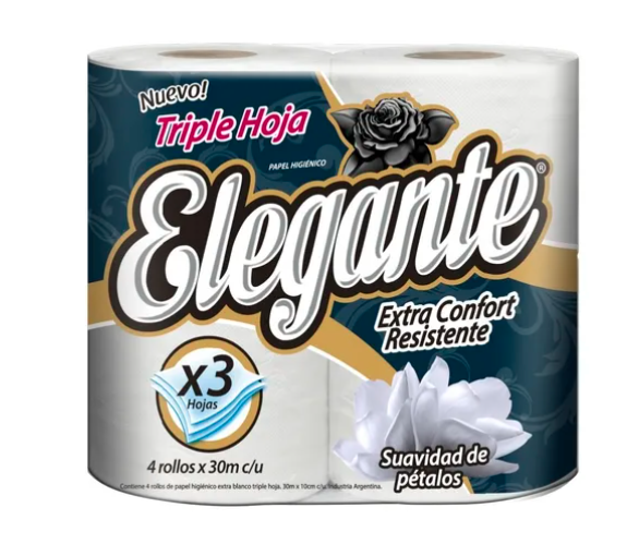 Papel Higienico Elegante 4x30 Triple Hoja (cod:950)