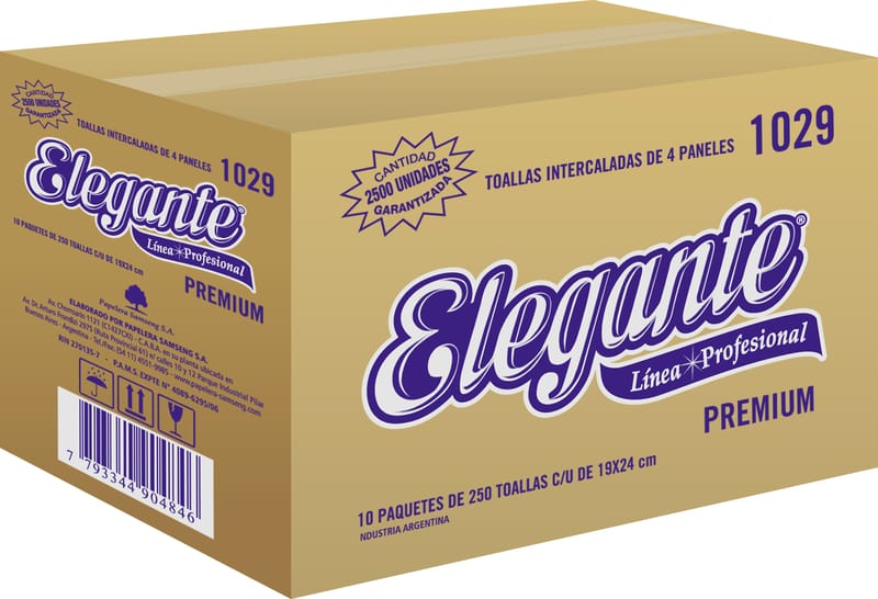 Toallas De Papel Intercaladas Premium 1029- Elegante X 2500u.